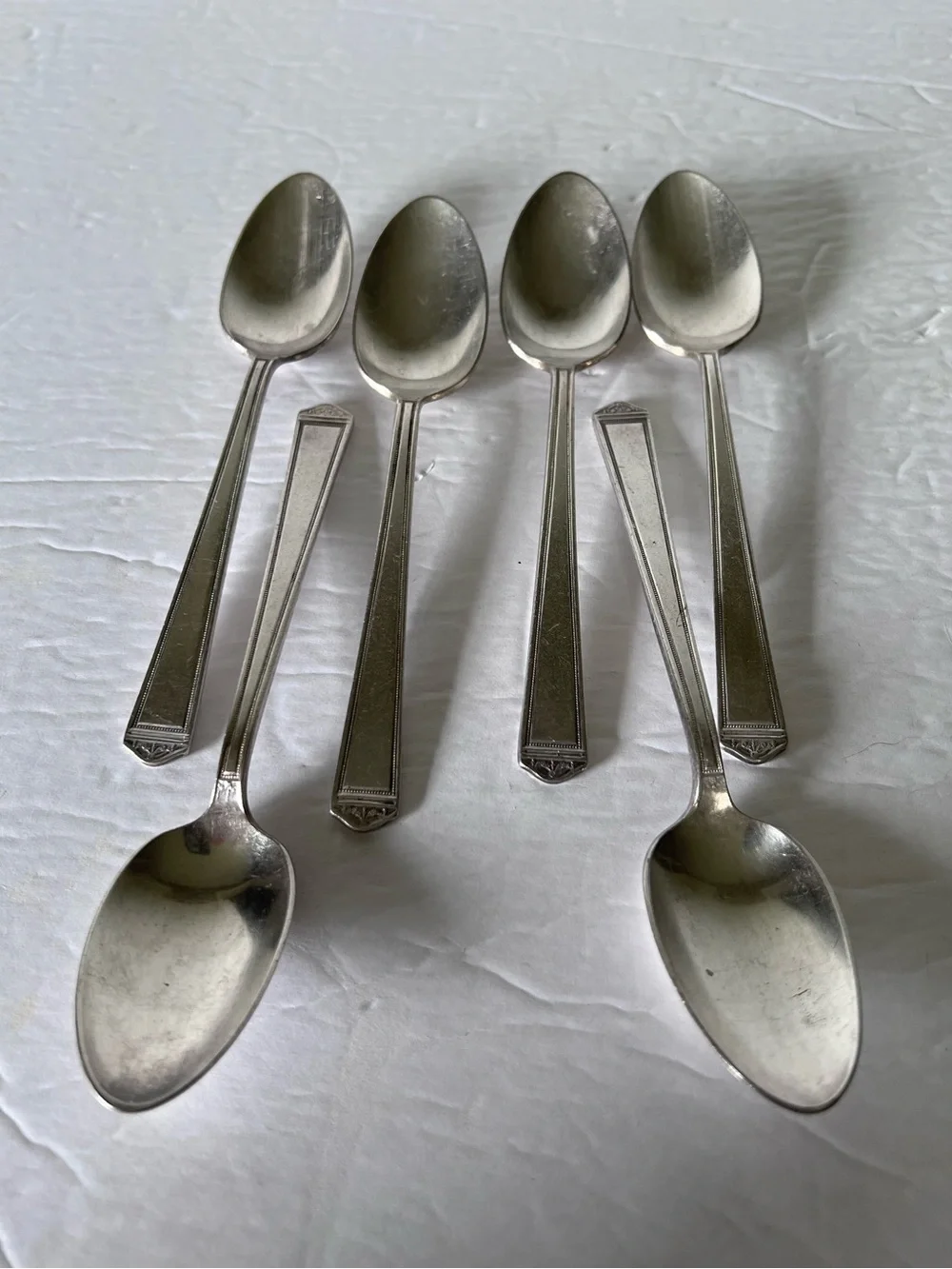 VTG 1847 Rogers Bros Silverware Not Mono Anniversary Pattern 6 Teaspoons Replace